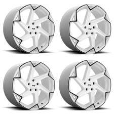 Set 4 Niche M257 Flash 20x10.5 5x112 Gloss White With Black Wheels 20 40mm