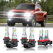 Fit Chevy Colorado 2004-2007 2008 Combo LED Headlights High Low Fog Light Bulbs