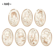 Official Mihoyo Genshin Impact Anniversary Celebration Stainless Steel Badge Pin