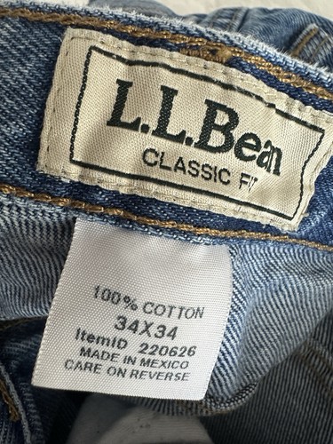 L.L. BEAN; Men's Jeans; 34 x 34; Classic Fit; 100% Cotton; 220626; Pre-owned - Picture 4 of 4
