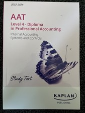 Kaplan AAT L4 Internal Accounting Systems & Controls Study Text