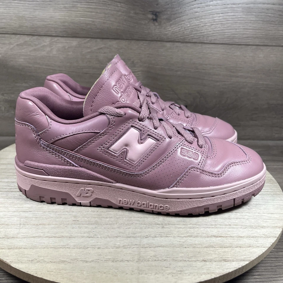 New Balance 550 Shoe Monochromatic Pack Rosewood Pink Men Size 7.5 Womens Size 9 - Image 4 of 4
