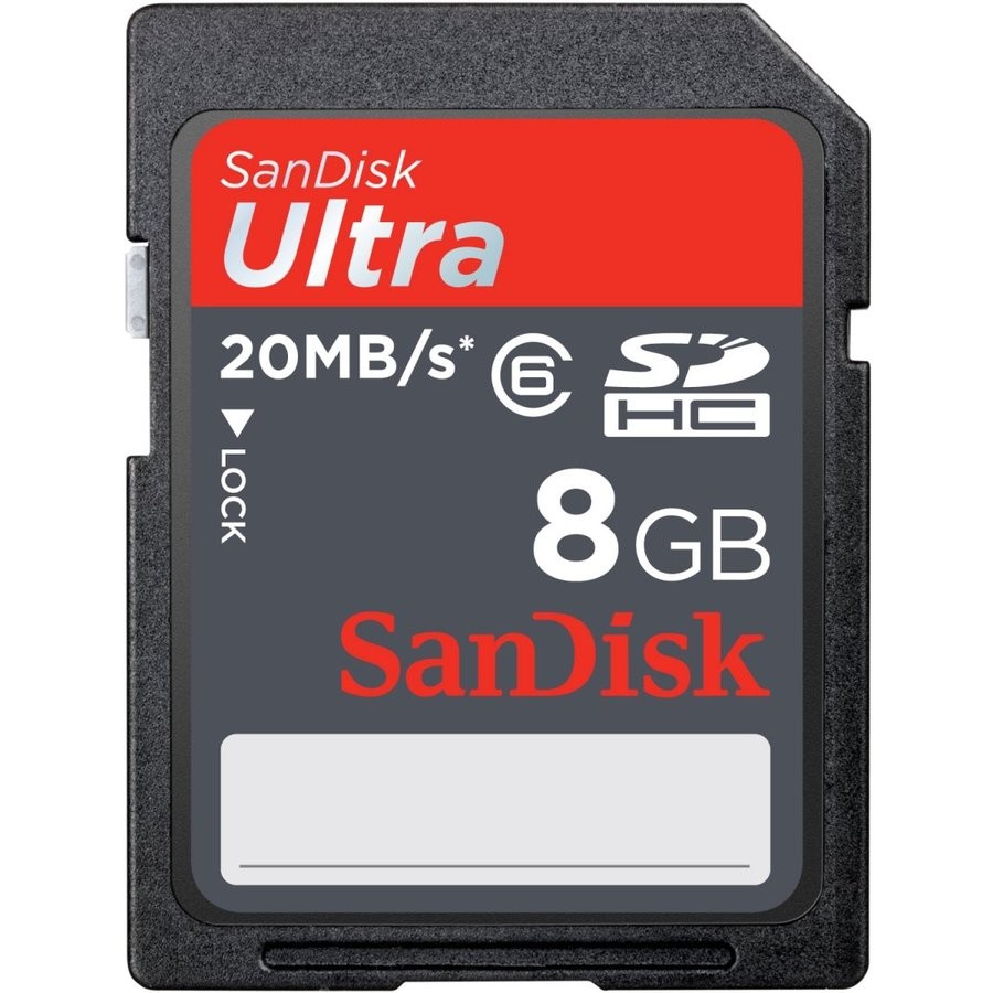 SanDisk Ultra SDHC 8GB Class 6 Flash Memory Card 20mb/s