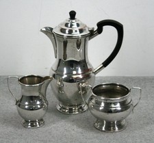 Vintage 1950s Garrard & Co Silver Plate Coffee Set 3 Pieces - Thames Hospice