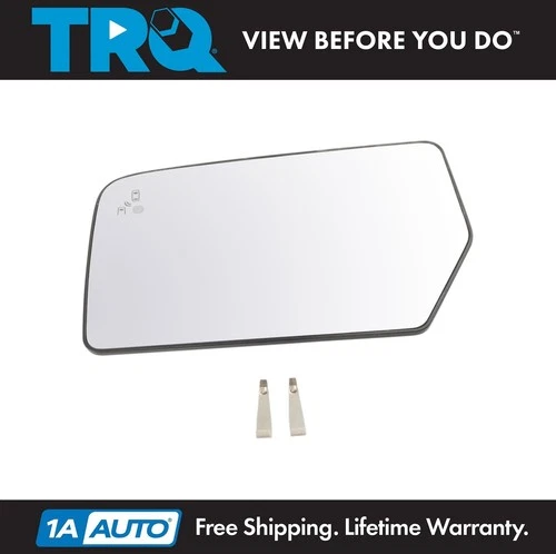 TRQ Mirror Glass Heated Blind Spot Detect Driver Side LH for Ford Expedition