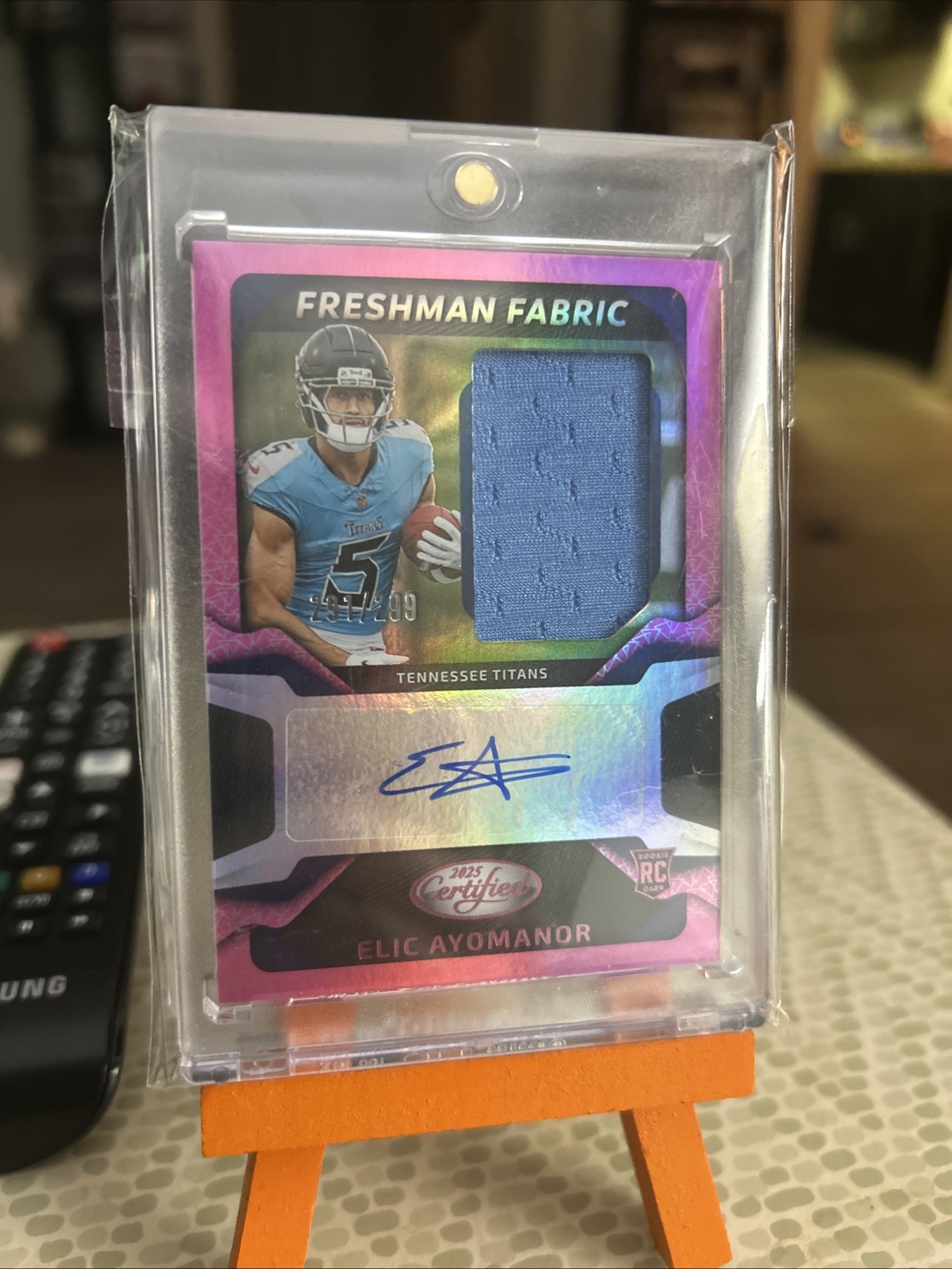 2025 Panini Certified - Freshman Fabric Mirror Signatures Elic Ayomanor /499
