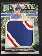 Brock Burke 2021 Panini Spectra Monumental Memorabilia Splatter Patch 5/8