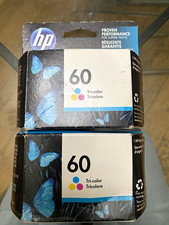 HP 60 Genuine/Original Tri-Color Inkjet Cartridge Lot of 2 for HP Printers