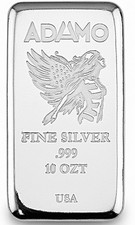 10 oz Silver Bar 999 Standard - Flying In A Dream Bar - Adamo Metals - USA 83.57 per troy oz