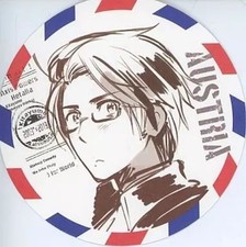 Hetalia Austria Character Coaster Airmail Style Official Anime Store Limited 9cm