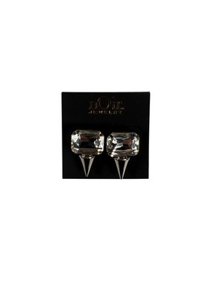 nOir Jewelry Spike Stud Earrings Modern Edgy Runway