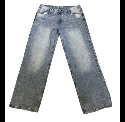 Refuge Denim Skater Jeans Women s Size 11 Y2K Low Rise Baggy Light Wash Wide Leg