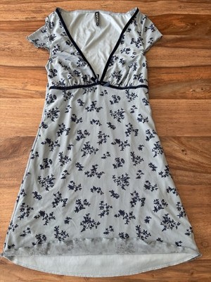 Motel Rocks Evilia Mini Blue Floral Dress Small Women's