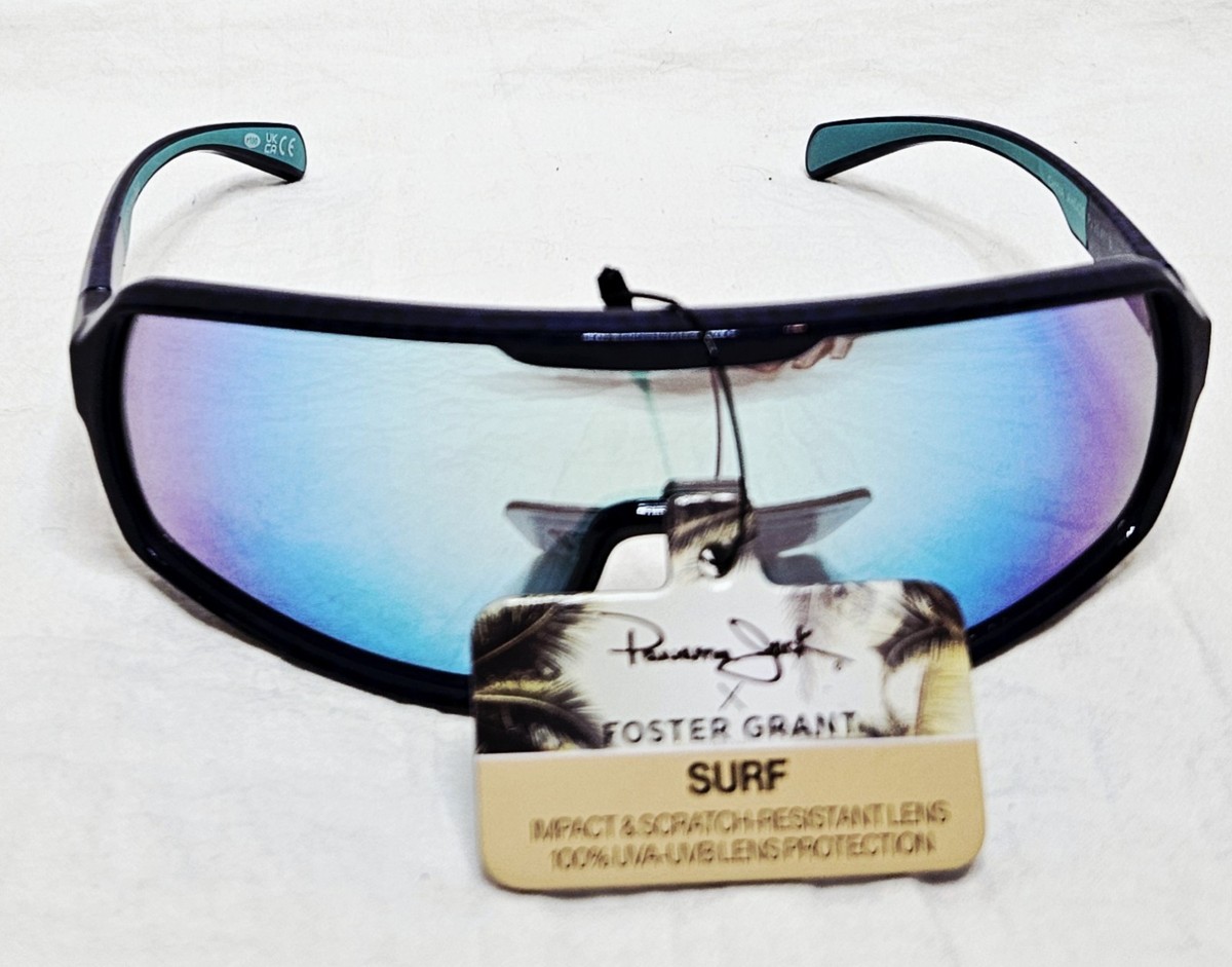 Panama Jack Foster Grant Surf Shield Sunglasses Blue Mirror Lens