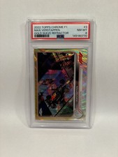 2022 Topps Chrome Max Verstappen Gold Wave Refractor /50 F1 Card #3