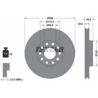 2X Textar 92121005 Bremsscheibe FüR VW Skoda Passat Superb 3B3 3B6 3U4