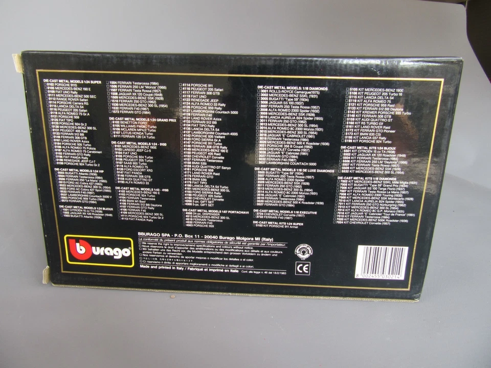 C453 Burago 3021 Italia Caja Vacía 1:18 Para Porsche 356B Coupé 1962 BBurago - Imagen 3 de 4