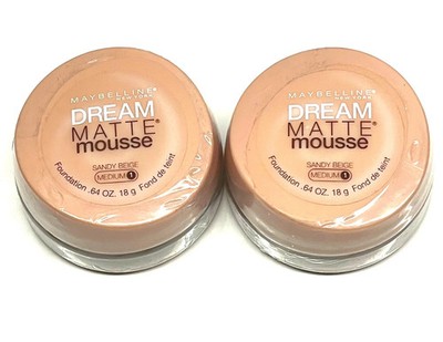 2 Sealed New Maybelline DREAM MATTE MOUSSE Foundation Sandy Beige Medium 1