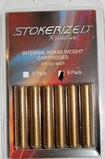 STOKERIZED ARCHERY Brass Weights 6Pk. for revolver series stabilizers 3/4 Oz Ea