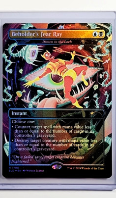 MTG Magic the Gathering Secret Lair Foil Beholder's Fear Ray / Drown in the Loch