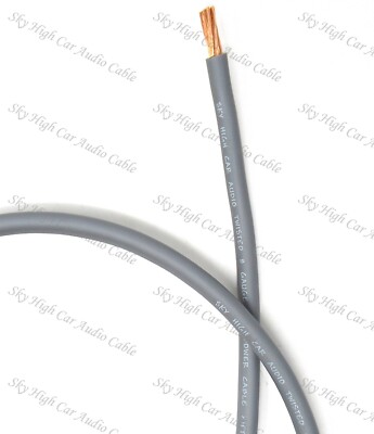 100 ft 8 Gauge OFC AWG SILVER Power Ground Wire Sky High Car Audio GA ft 