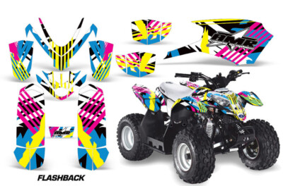 Atv Graphics Aufkleber Sticker Für Polaris Outlaw/Predator 50 Alle Jahre Flshbk