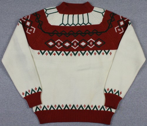 Acrylic Pullover Mock-Neck Sweater Mens 