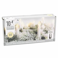 10 Flameless Clip On Led Christmas Tree Candles Set | Remote Wireless Candles