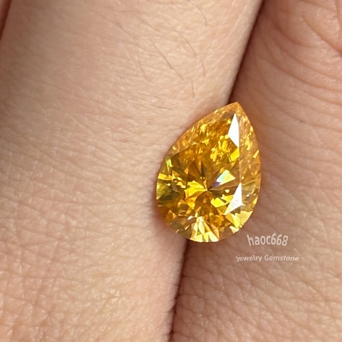 Golden Yellow Moissanite loose stones GRA MultiShape brilliant cut Certificate - Picture 6 of 31