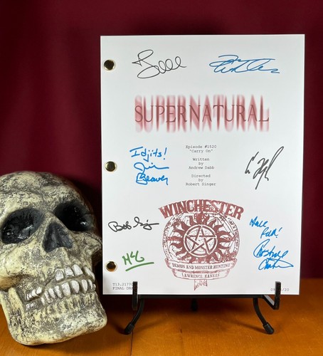 Supernatural Series Finale Script Signed- Autograph Reprints- Winchesters - Picture 1 of 7
