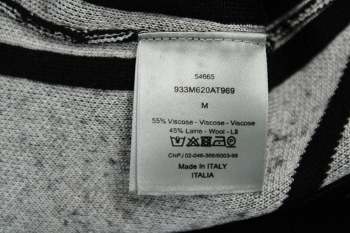 DIOR x SORAYAMA 2019 White & Gray Technical Wool Knit Men's Sweater M - Picture 9 of 9