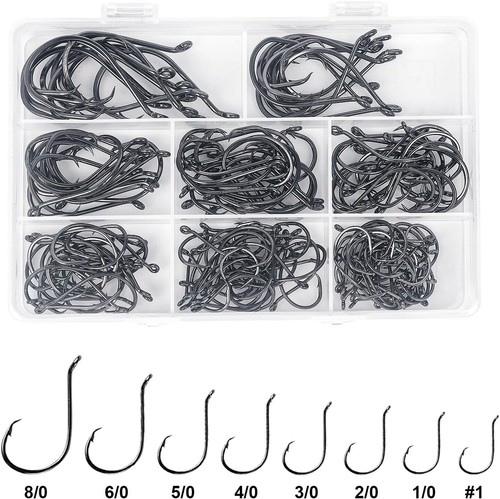 2X Starke Offset Circle Haken - 150 Stück High Carbon Stahl zum Angeln - Bild 10 von 11