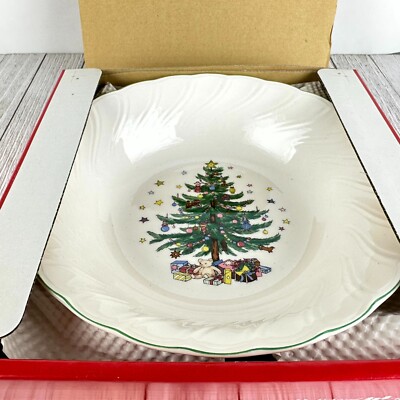 NOS Vintage NIKKO Happy Holidays Vegetable Bowl 9 1/2'' 9.50'' Serving Japan