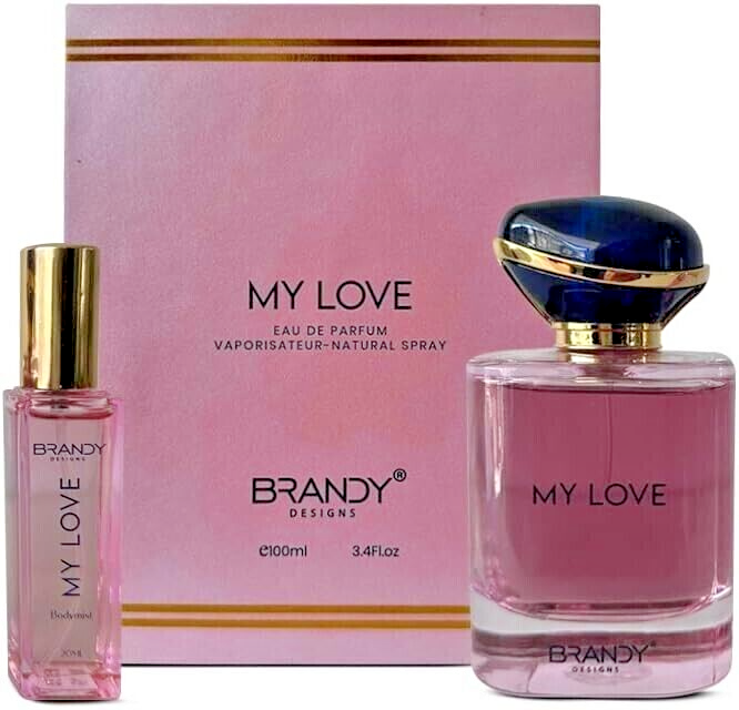 My Love EDP 100ML By Brandy with 20ML Body Mist Gift Set Long Lasting Fragrance