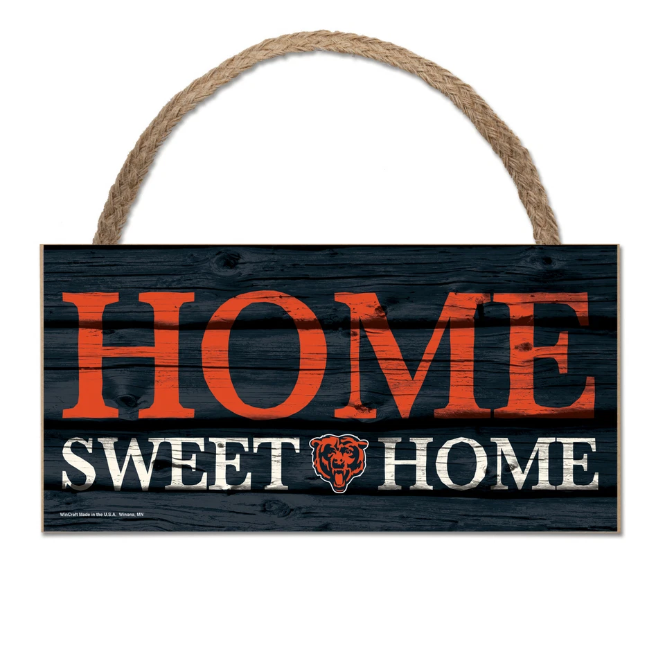 NFL Chicago Bears Home Sweet Wood Sign Holzschild Holz Wandschmuck Deko - Bild 1 von 1