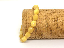 AMBER BRACELET Olive Natural Baltic Amber Yellow Butter Beads Elastic 7,6g 10589