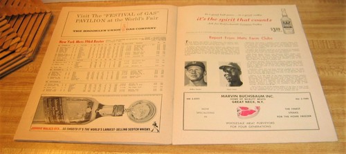 1964 NY Mets vs Los Angeles Dodgers Signed Program World's Fair Edition at Shea - Picture 7 of 11
