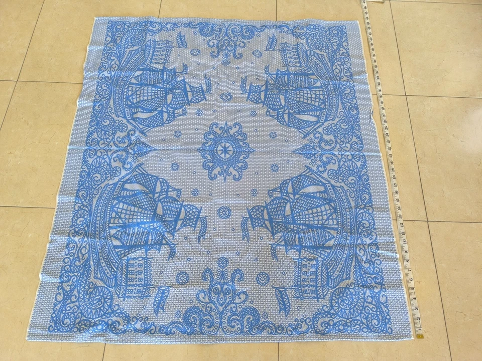 bebé niños manta idea regalo hogar niña niño azul blanco envío vintage retro Foto 2 de 4