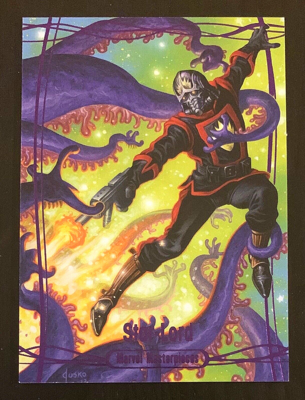 2016 Marvel Masterpieces Epic Purple #41 STAR-LORD Insert Comic Card /199