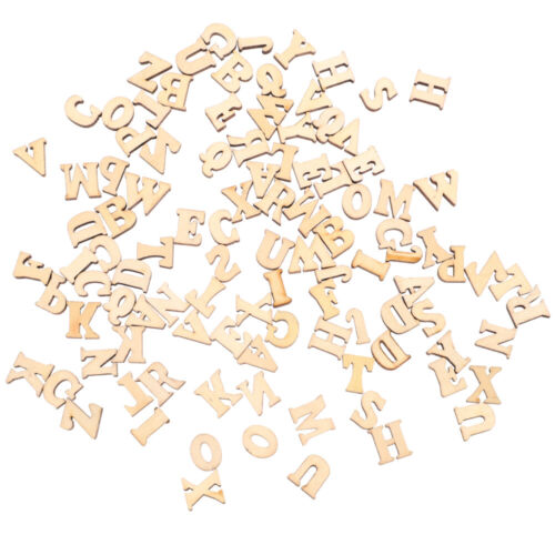 100 Pcs Log Letter Buckle Tiny Wood Alphabet Letters for Crafts Dad