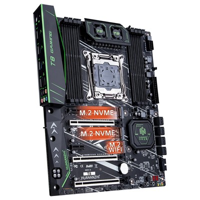 X99-T8 Motherboard LGA2011-3 8*DDR3 RAM NVME WIFI SATA M.2 + Xeon E5 2620 V3 CPU
