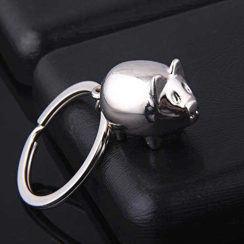 Cute Pig Piggy Keychain KeyRing Pendant Gift Present Creative Accessories - Picture 2 of 10