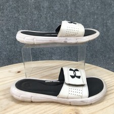 Under Armour Sandals Youth 5 Ignite 5 Slide White Slip On Comfort 1287320-100