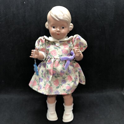 Vtg Schildkrot Doll German Turtle Mark 25 Floral Dress Molded Hair 10  With Tag 