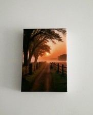 Deer at sunrise -  A5 Framed canvas wall art gicl�e print