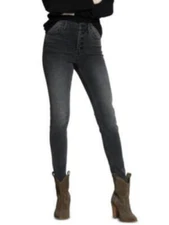 Vigoss Jeans Ace High Rise Washed Black Womens Sz 27 NEW NWT N90