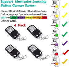 2x 4x Keychain Fit Liftmaster Chamberlain Garage Door Opener remote 891LM 893LM