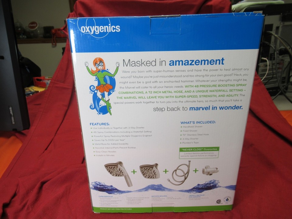 Oxygenics Pure Shower Genius Shower Heads! Model 55688! Handheld