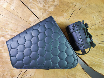 Side Bag CLEAN Comb Blackline Bobber HD Custom Chopper ORLETANOS Black