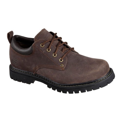 Skechers Alley Cats 7111 Black Leather Oxford Chunky Casual Shoes Men\'s Size 8.5 Black Solid Casual Alley Cat Shoes for Men for sale | eBay main image 3